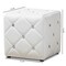 Baxton Studio Stacey Modern White Faux Leather Upholstered Ottoman 143-8148 - alternate 5